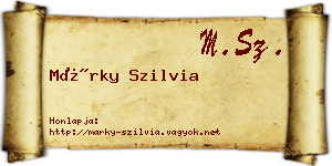 Márky Szilvia névjegykártya